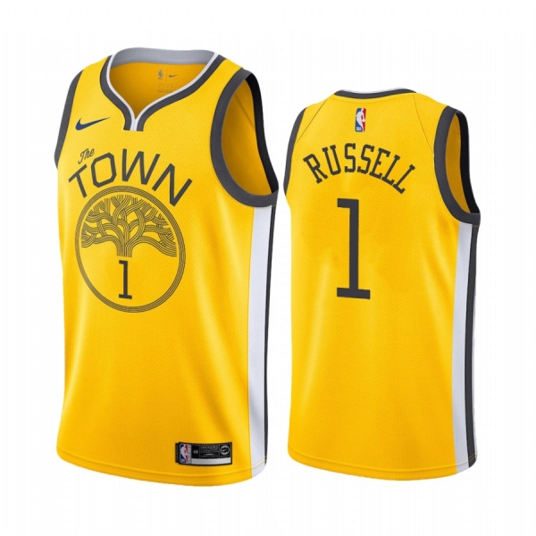 Golden State Warriors #1 D'Angelo Russell Earned Jersey