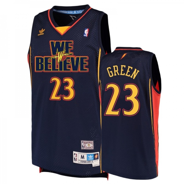 Men's Warriors Draymond Green Navy We Believe Jersey