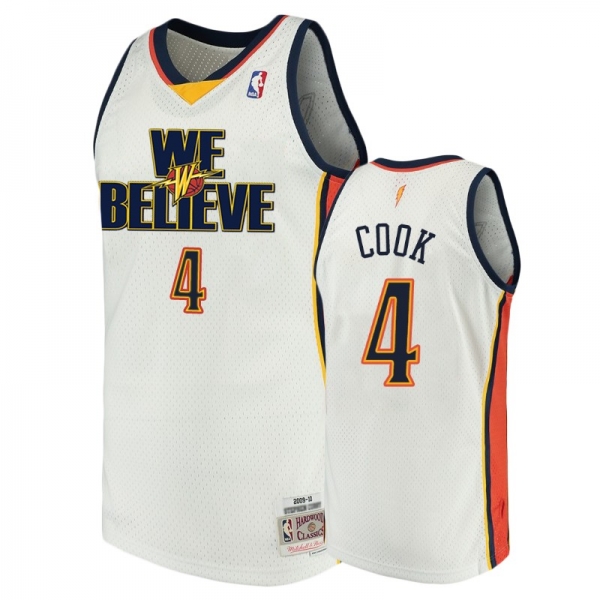 Men's Warriors Quinn Cook White We Believe Jersey