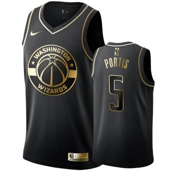 Washington Wizards #5 Bobby Portis Golden Edition Jersey