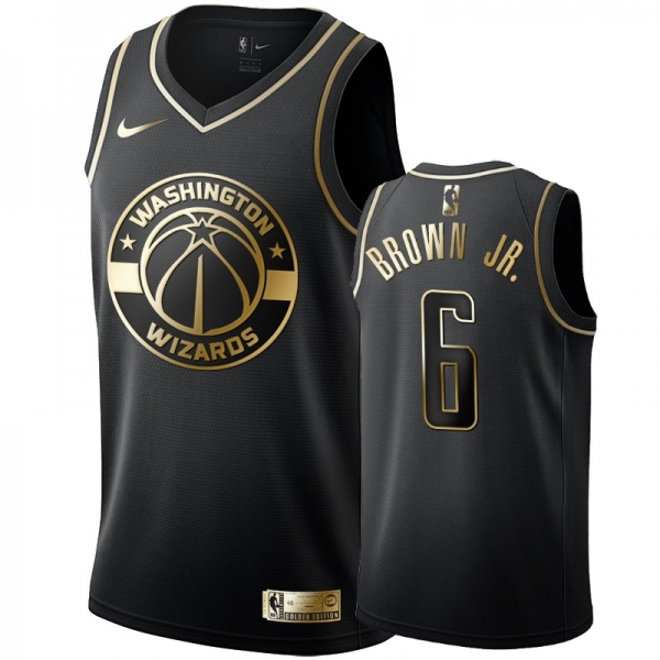 Washington Wizards #6 Troy Brown Jr. Golden Edition Jersey