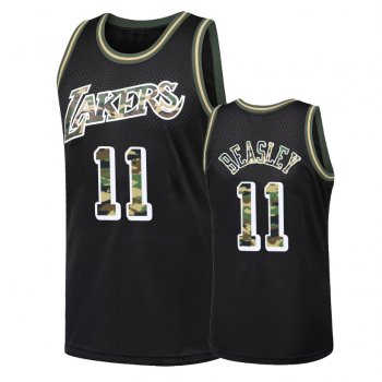 Los Angeles Lakers Michael Beasley #11 Black Straight Fire Camo Jersey