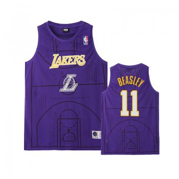 Los Angeles Lakers #11 Michael Beasley Basketball Court Jersey