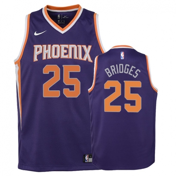 Youth Phoenix Suns Mikal Bridges #25 Purple Icon Jersey