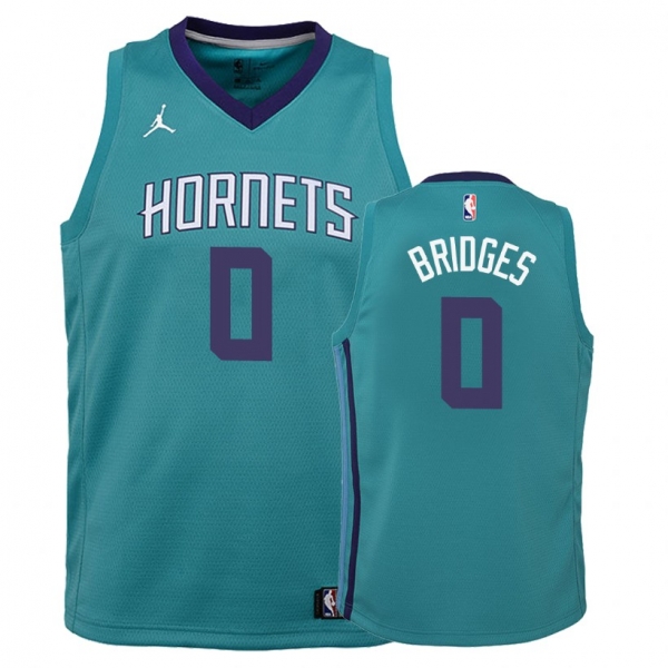 Youth Charlotte Hornets Miles Bridges #0 Teal Icon Jersey