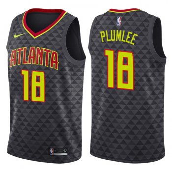 Atlanta Hawks Miles Plumlee #18 Black 2017-18 Icon Jersey