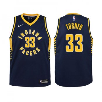 Youth Indiana Pacers Myles Turner #33 Navy Icon Jersey