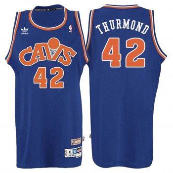 Nate Thurmond Cavaliers #42 Blue Hardwood Classic Jersey