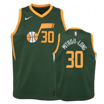 Youth Utah Jazz Naz Mitrou-Long #30 Green Earned Jersey