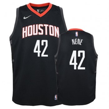 Youth Houston Rockets Nene #42 Black Statement Jersey