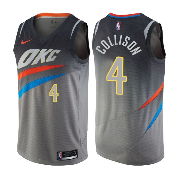 Oklahoma City Thunder #4 Nick Collison City Jersey