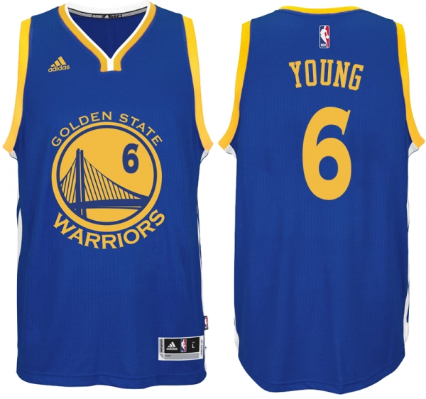 Warriors Nick Young Royal Swingman Road Jersey