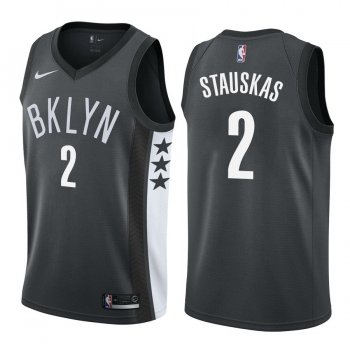 Brooklyn Nets Nik Stauskas #2 Black Statement Jersey