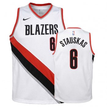 Youth Portland Trail Blazers #6 Nik Stauskas Association Jersey