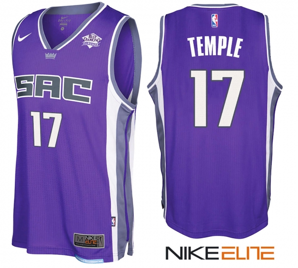 2017-2018 New Season Garrett Temple Sacramento Kings #17 Purple Road Jersey