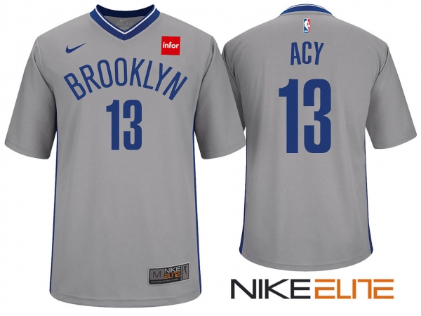 2017-2018 New Season Quincy Acy Brooklyn Nets #13 Alternate Jersey