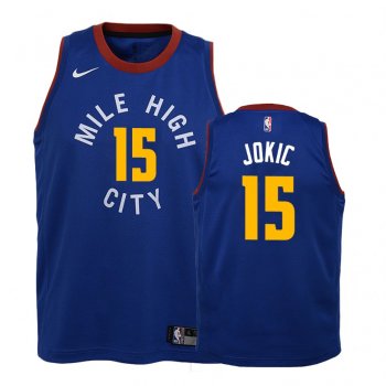 Youth Denver Nuggets #15 Nikola Jokic Statement Jersey