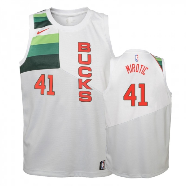 Youth Milwaukee Bucks #41 Nikola Mirotic Earned Jersey