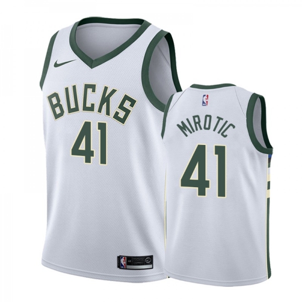 Milwaukee Bucks Nikola Mirotic #41 White Association Nike Swingman Jersey