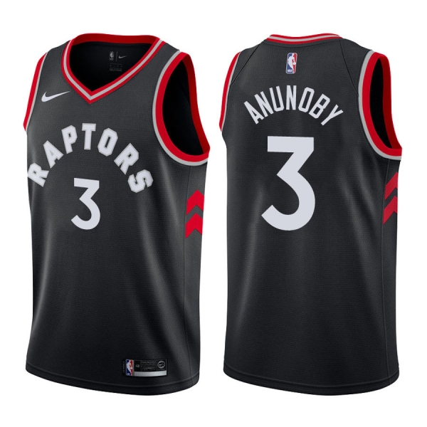 Toronto Raptors OG Anunoby #3 Black 2017-18 Statement Jersey