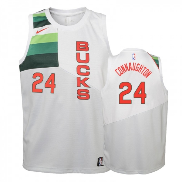 Youth Milwaukee Bucks #24 Pat Connaughton Earned Jersey