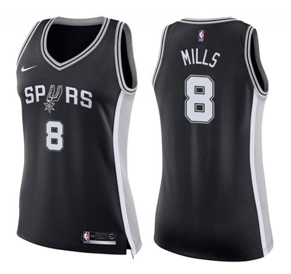 Women's San Antonio Spurs Patty Mills #8 Black 2017-18 Icon Jersey