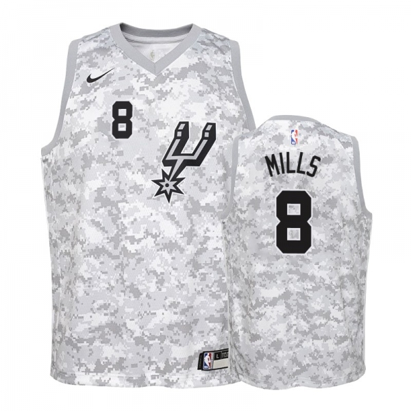 Youth San Antonio Spurs #8 Patty Mills Earned Jersey