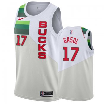 Milwaukee Bucks #17 Pau Gasol Earned Jersey