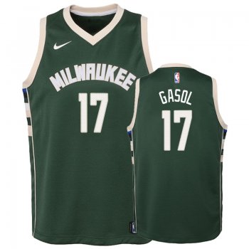 Youth Milwaukee Bucks #17 Pau Gasol Icon Jersey