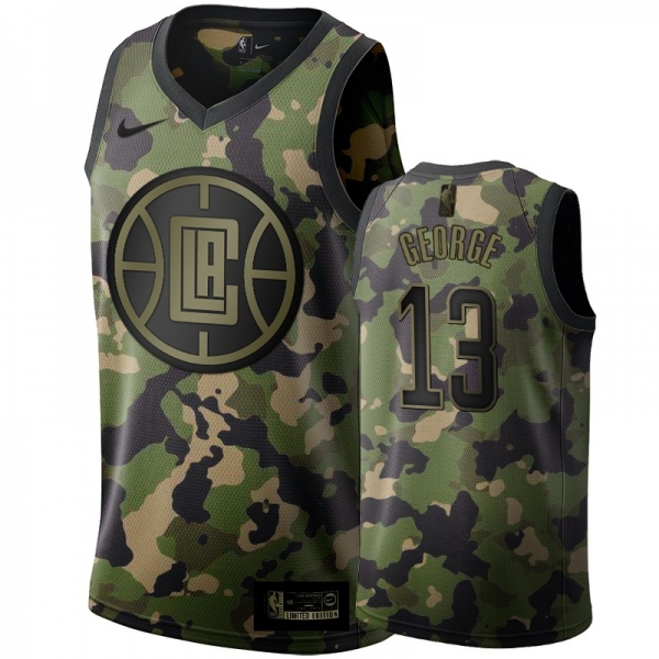 Los Angeles Clippers #13 Paul George Camo Jersey