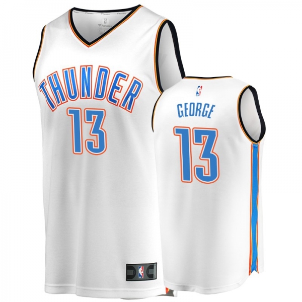 Men's Thunder Paul George White Replica Icon Jersey Fanatics Branded