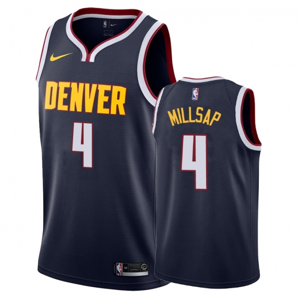 Denver Nuggets Paul Millsap #4 Navy 2018-19 Icon Jersey