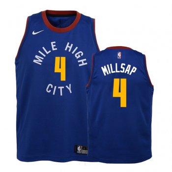 Youth Denver Nuggets Paul Millsap #4 Blue 2018-19 Statement Jersey