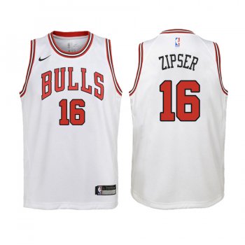 Youth Chicago Bulls Paul Zipser #16 White Association Edition Jersey