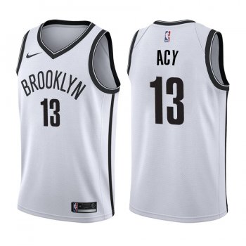 Brooklyn Nets Quincy Acy #13 White Association Jersey