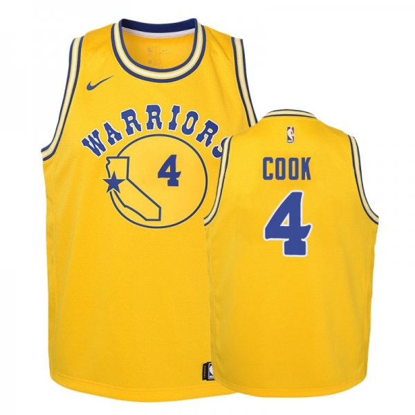 Youth Golden State Warriors #4 Quinn Cook Hardwood Classics Jersey