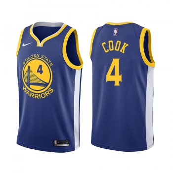 Golden State Warriors Quinn Cook #4 Royal Icon Jersey