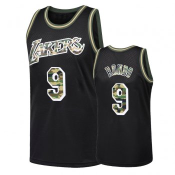 Los Angeles Lakers #9 Rajon Rondo Straight Fire Jersey