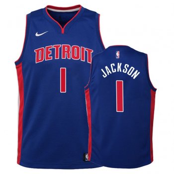 Youth Detroit Pistons #1 Reggie Jackson Icon Jersey