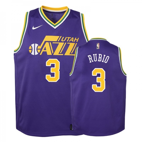 Youth Utah Jazz #3 Ricky Rubio Hardwood Classics Jersey