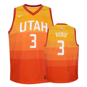 Youth Utah Jazz #3 Ricky Rubio City Jersey