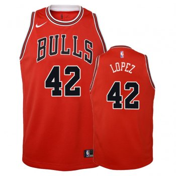 Youth Chicago Bulls Robin Lopez #42 Red Icon Jersey