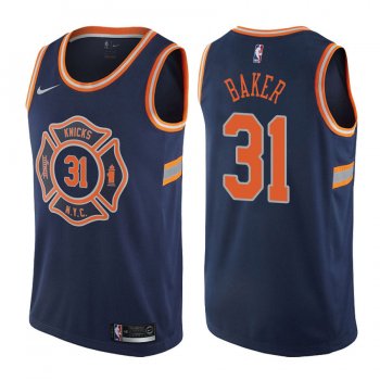 New York Knicks Ron Baker #31 Navy City Edition Jersey