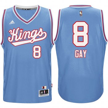 Sacramento Kings #8 Rudy Gay Hardwood Classics Jersey