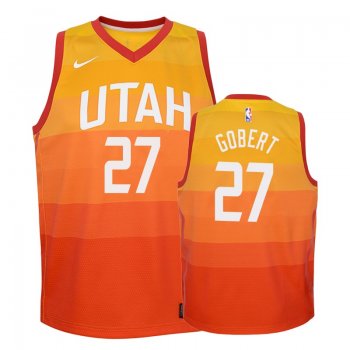 Youth Utah Jazz #27 Rudy Gobert City Jersey