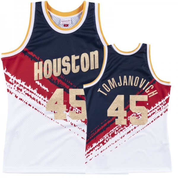 Houston Rockets #45 Rudy Tomjanovich Independence Day Jersey