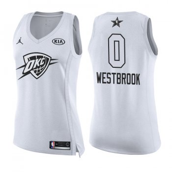 Women's 2018 All-Star Oklahoma City Thunder Russell Westbrook #0 White Jersey