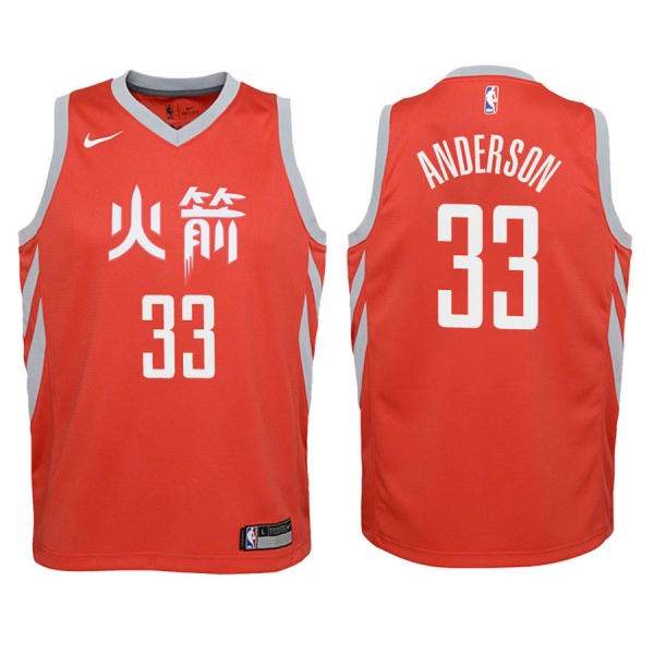 Youth Houston Rockets #33 Ryan Anderson City Jersey