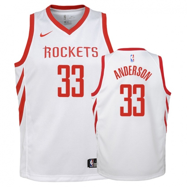 Youth Houston Rockets Ryan Anderson #33 White Association Jersey