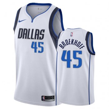 Dallas Mavericks Ryan Broekhoff #45 White Association Jersey